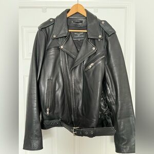 Wilsons Leather Men's Black Moto Jacket